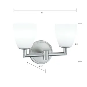 Chancellor 11'' Wide Integrated LED Vanity Light - Brushed Nickel 2