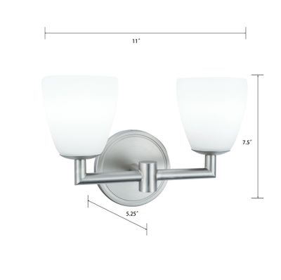Chancellor 11″ Wide Integrated LED Vanity Light - Brushed Nickel