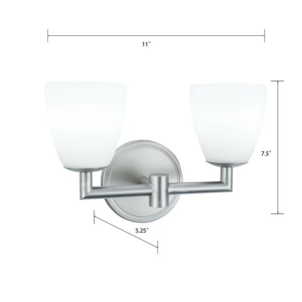 Chancellor 11'' Wide Integrated LED Vanity Light - Brushed Nickel