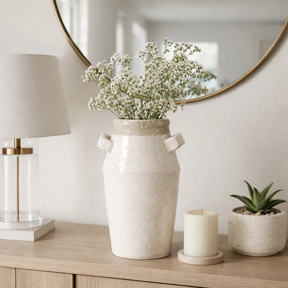 CLYDELAND GRAY VASE 14 (IN)