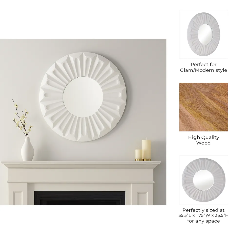 CADENMORE IVORY MIRROR 36 (IN)