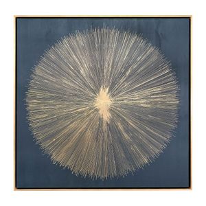 71X71, HAND PAINTED SHINING GOLD LEAF CANVAS, BLK 1