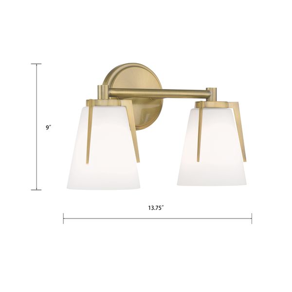 Allure 13.75'' Wide 2-Light Vanity Light - Antique Brass