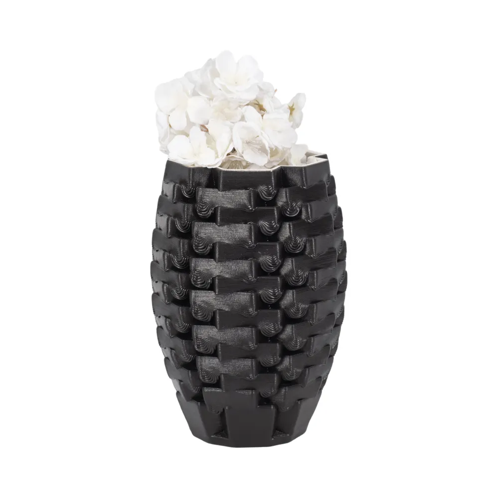OLIVERSTONE BLACK VASE 11 (IN)