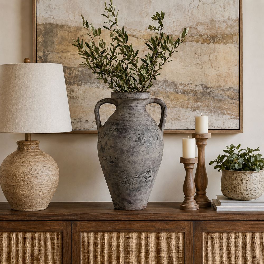OWENFIELD GRAY VASE 20 (IN)