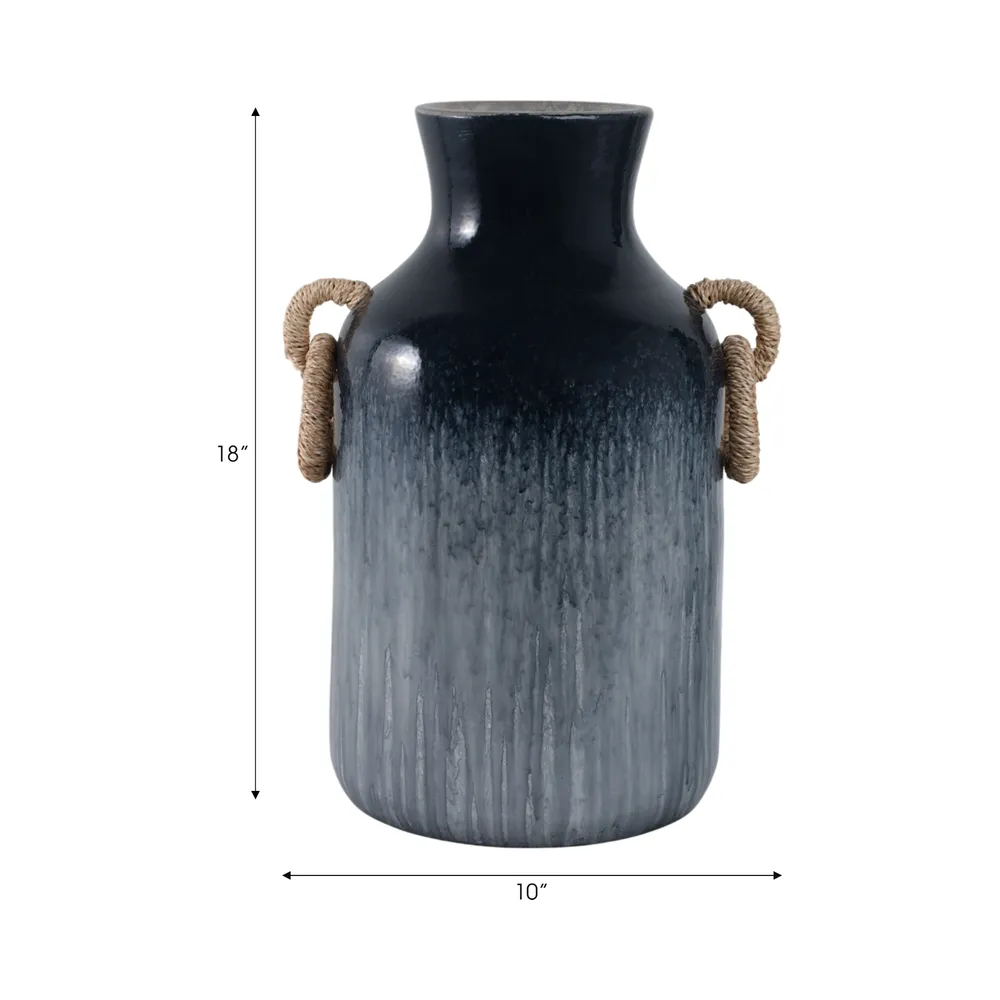 WOODSONROSE BLUE VASE 18 (IN)