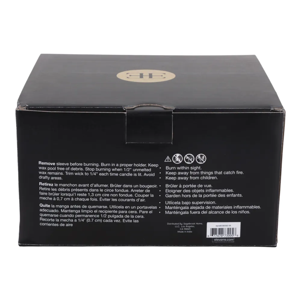 STONELEY BLACK CANDLE 4 (IN)