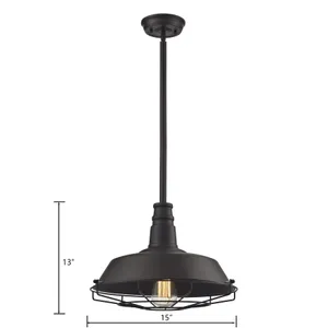 Warehouse Pendant 15'' Wide 1-Light Pendant - Oil Rubbed Bronze 2