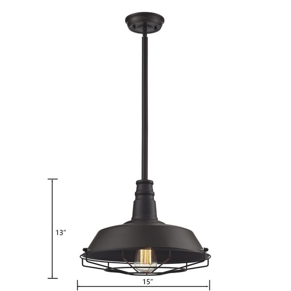 Warehouse Pendant 15'' Wide 1-Light Pendant - Oil Rubbed Bronze