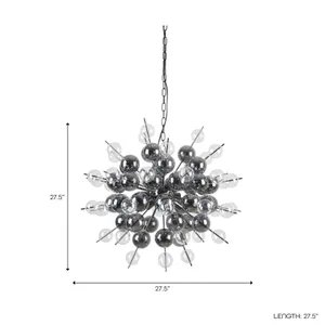 DEMPSEYWAY GRAY CHANDELIER 28 (IN) 4