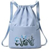 NYLON DRAWSTRING BACKPACK - PASTEL TIE-DYE 1