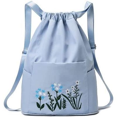 NYLON DRAWSTRING BACKPACK - PASTEL TIE-DYE