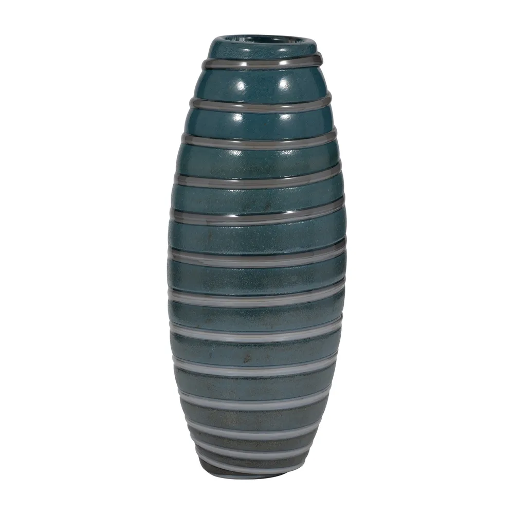 DENVERRIDGE BLUE GLASS VASE 15 (IN)