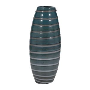 DENVERRIDGE BLUE GLASS VASE 15 (IN) 4