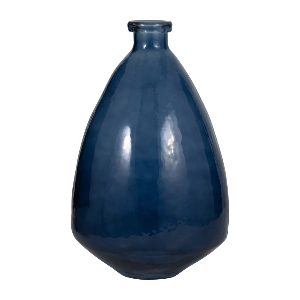 SUTTONWORTH BLUE GLASS VASE 19 (IN)