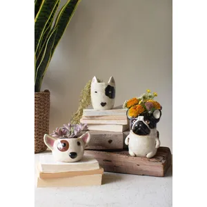 Ceramic French Bulldog Planter 2