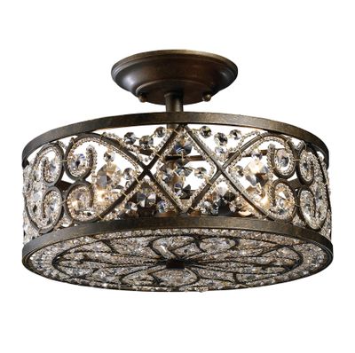 Amherst 13'' Wide 4-Light Semi Flush Mount - Antique Bronze