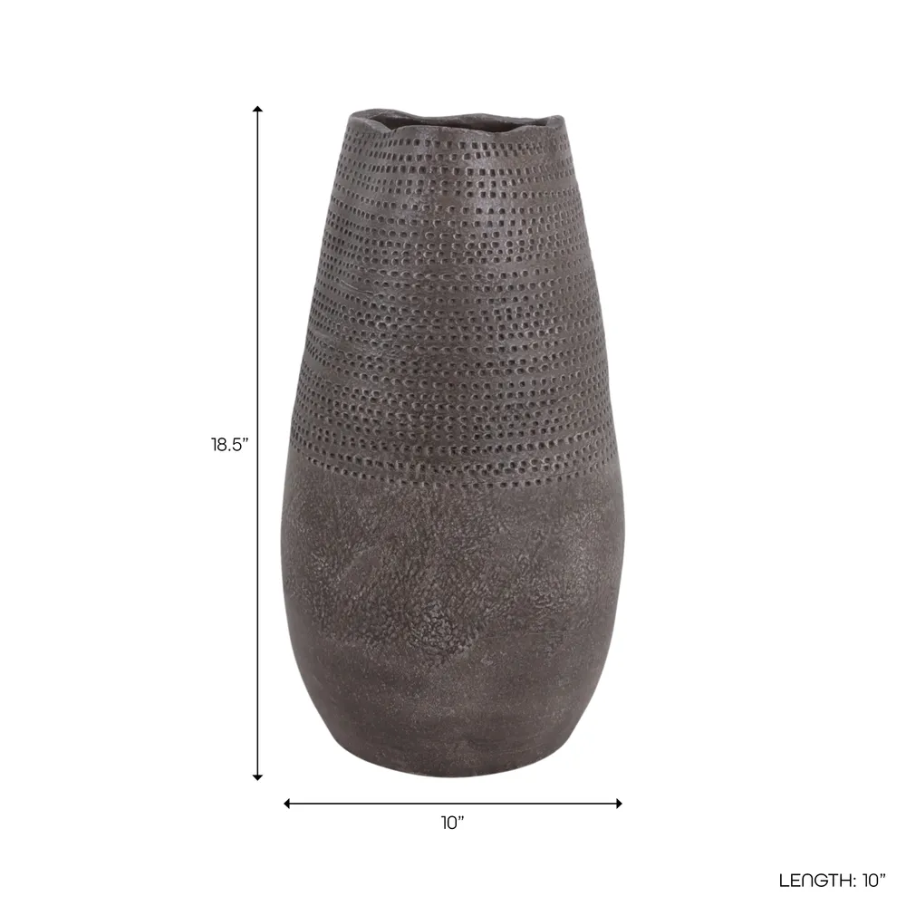 NORAHAVEN BROWN VASE 19 (IN)