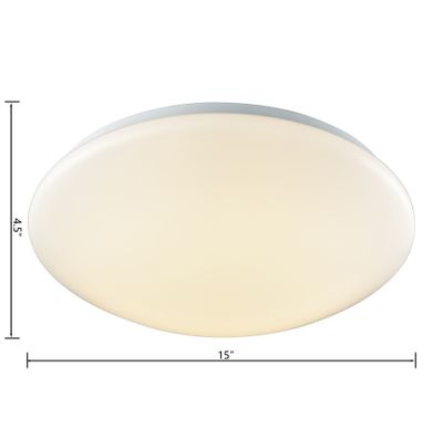 Kalona 15'' Wide 1-Light Flush Mount - White