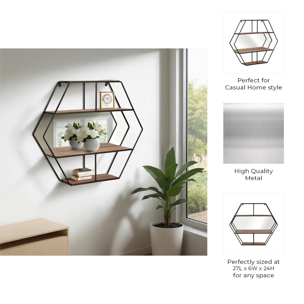 GARFIELDLEY BROWN WALL SHELF 24 (IN)