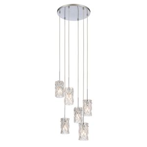 Forma de Crystal 17.5'' Wide 6-Light Pendant - Polished Chrome 1