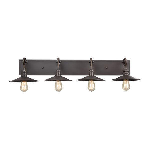 Spindle Wheel 42'' Wide 4-Light Vanity Light - Oil Rubbed Bronze
