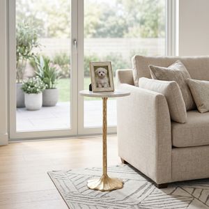 CUTTERBROOK WHITE ACCENT TABLE 24 (IN) 8