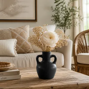 FARLEYBEACH BLACK VASE 6 (IN) 10