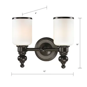 Bristol Way 13'' Wide 2-Light Vanity Light - Oil Rubbed Bronze 2