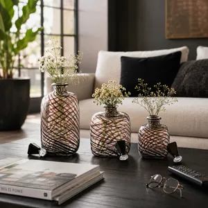 CLINTON SET OF 3 BLACK VASES 11 (IN) 11