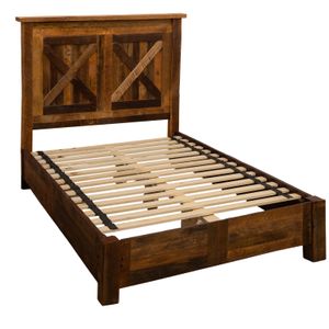 Barnwood Barndoor Bed with Rail System - King 3