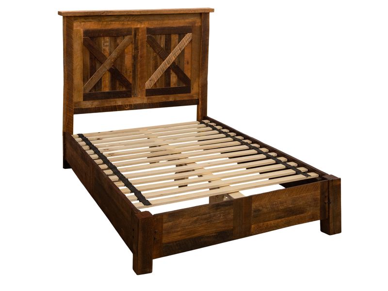 Barnwood Barndoor Bed with Rail System - Cal King 3
