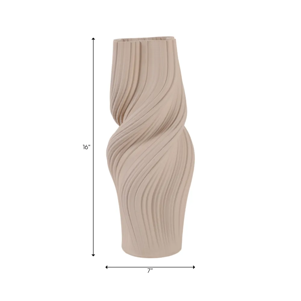 ROSSPORT TAN VASE 16 (IN)