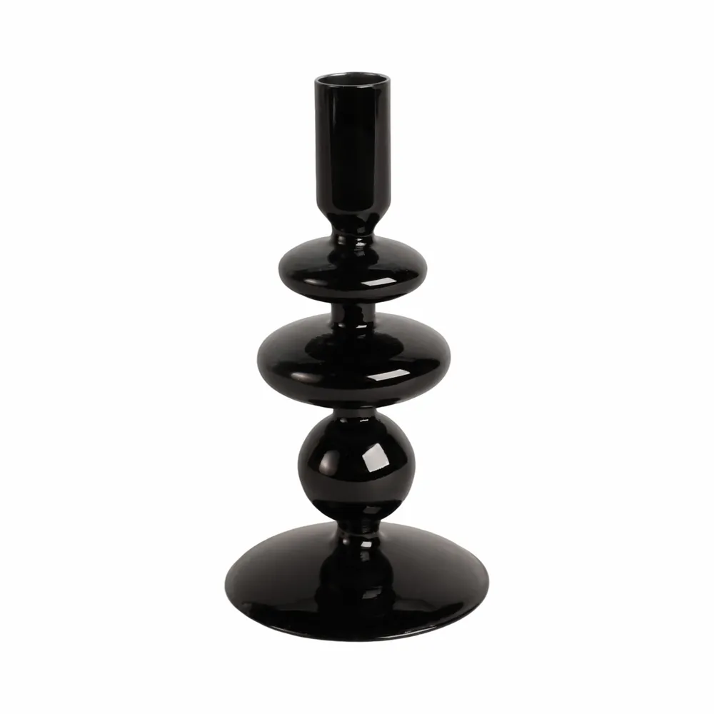 ELLENLAND BLACK CANDLE HOLDER 7 (IN)