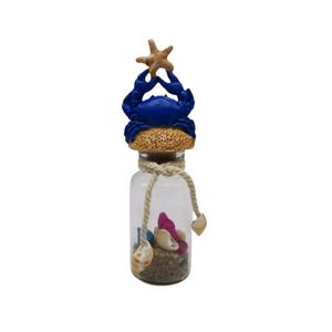 3" BLUE CRAB BOTTLE WITH SAND MAGNET 1