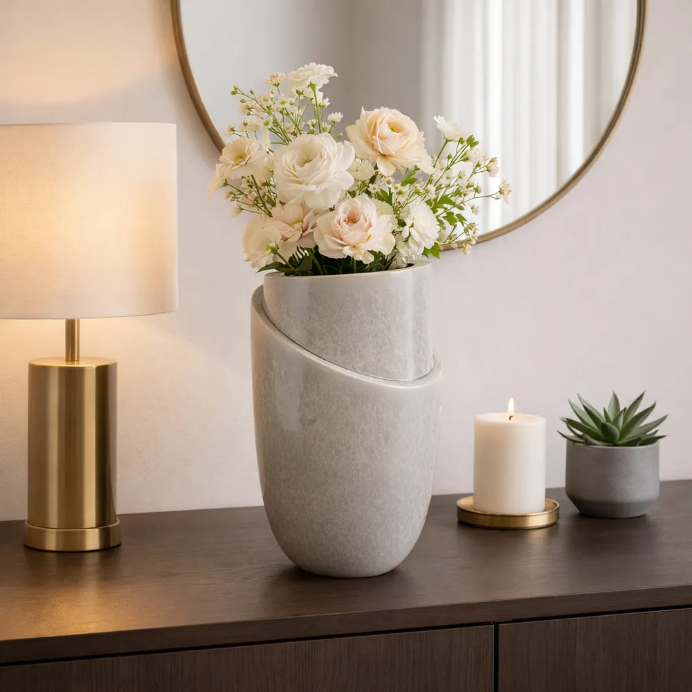 GREYSONSTONE GRAY VASE 15 (IN)