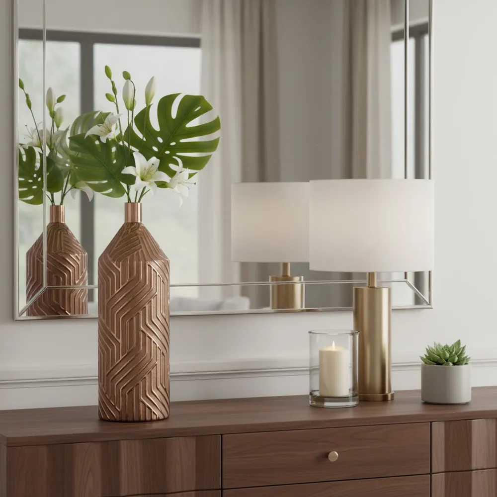 EATONPARK BROWN VASE 22 (IN)
