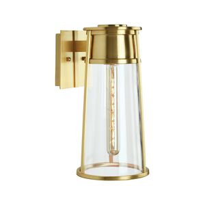 Cone 17'' High 1-Light Outdoor Sconce - Satin Brass 1