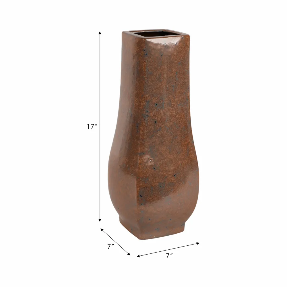 CORBINPORT BROWN VASE 17 (IN)