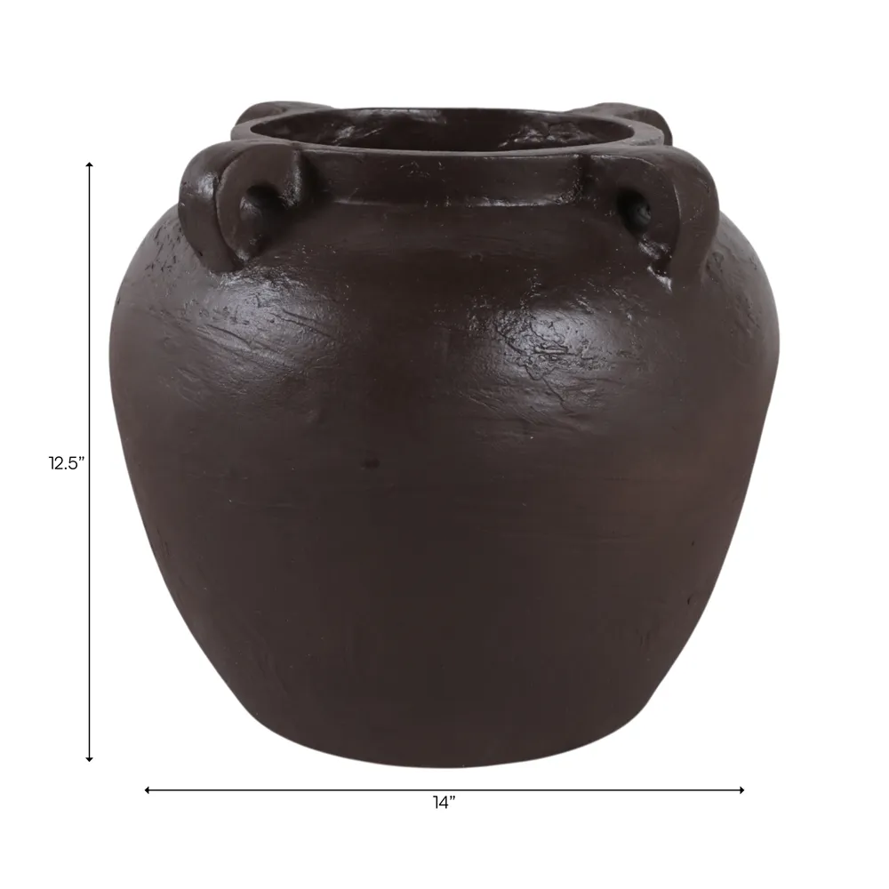 HARLEMRUN BROWN VASE 13 (IN)