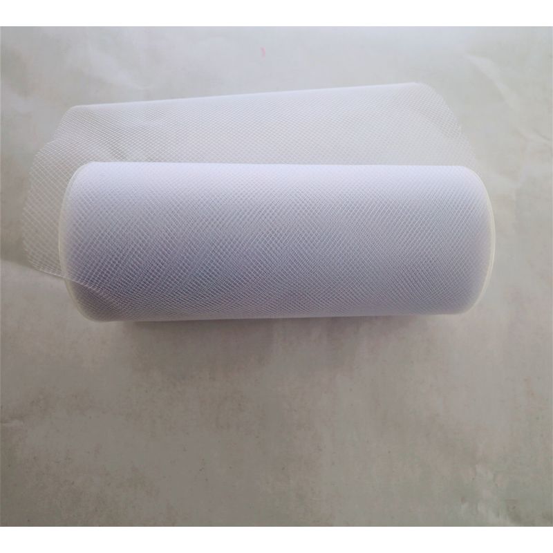 6" x 25yds Tulle Ribbon, White
