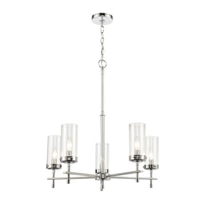 Melinda 25'' Wide 5-Light Chandelier - Polished Chrome