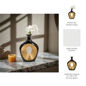 HARDENCLIFF BLACK VASE 14 (IN) 9