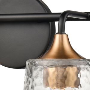 Hamy 15'' Wide 2-Light Vanity Light - Matte Black 4