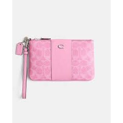 REPEAT PALMETTO MOON CANVAS WRISTLET - PINK