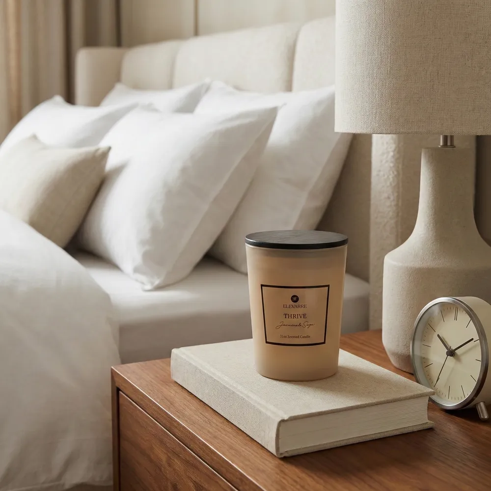 ROWANSTONE THRIVE JASMINE & SAGE CANDLE 7 (IN)