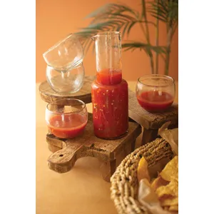 Glass Salsa Pitcher with Four Bowls 1