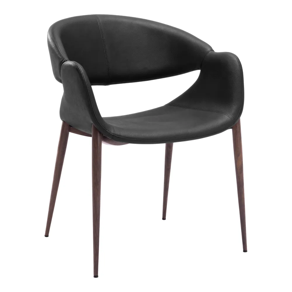 Limay Dining Chair Black & Walnut