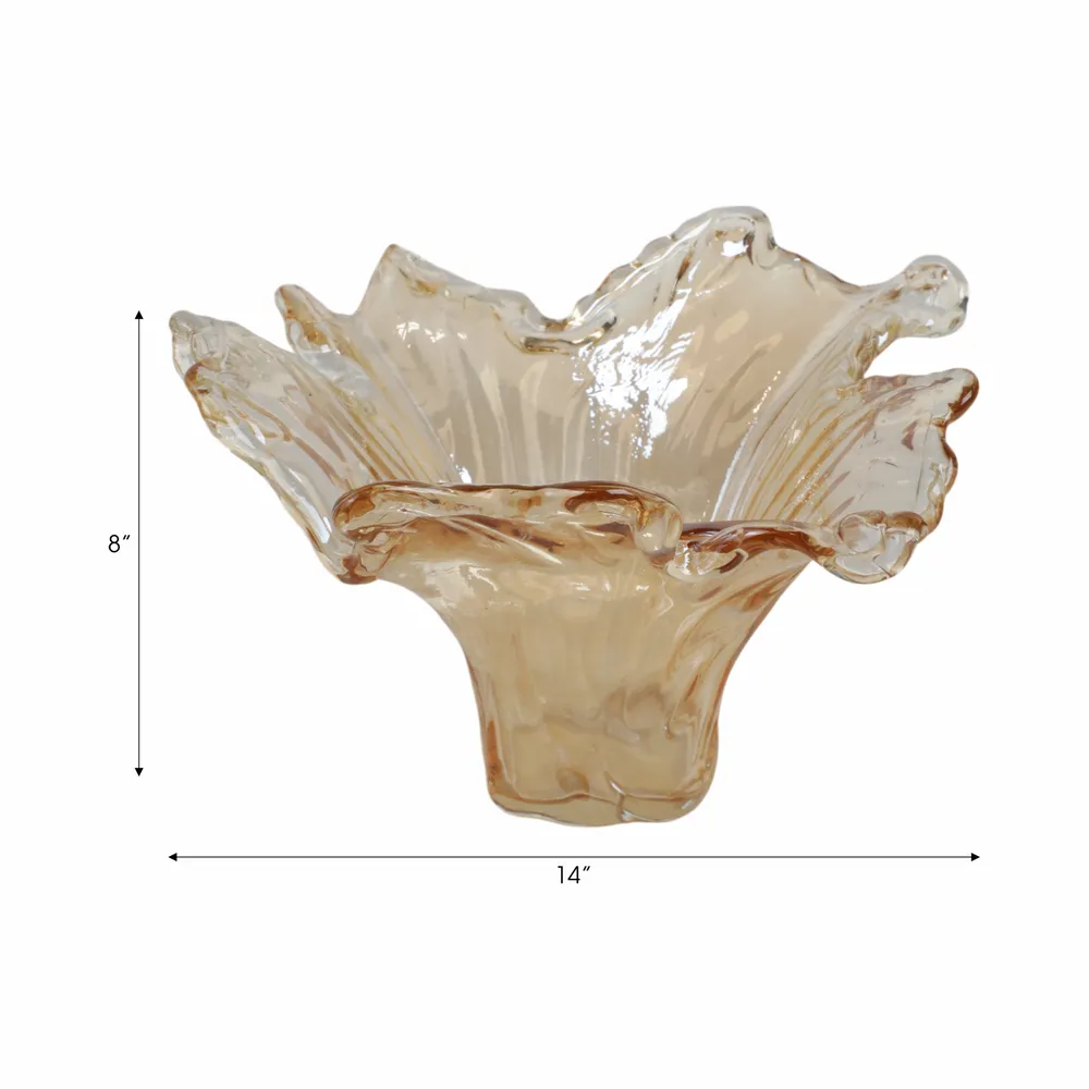CLAYMORE BROWN GLASS VASE 8 (IN)