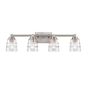 Pulsate 30.25'' Wide 4-Light Vanity Light - Satin Nickel 1